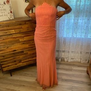 Beaded Pink/Peach Prom Dress